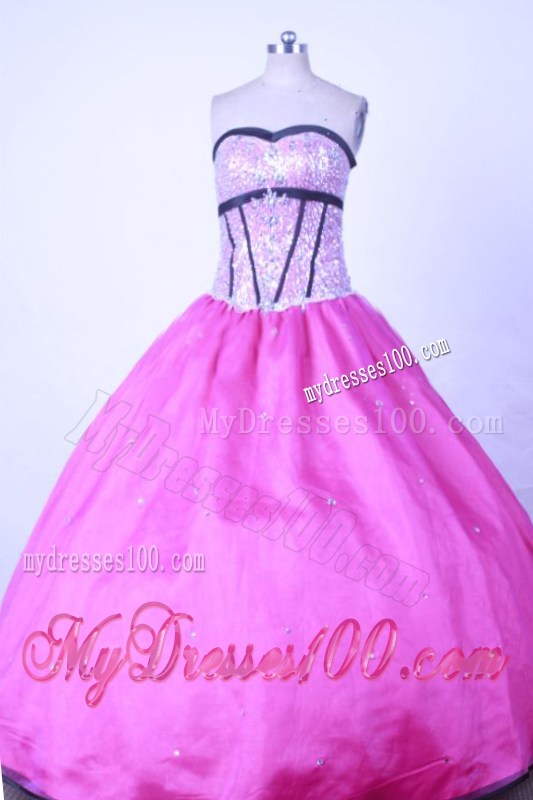Full Beaded Bodice Sweetheart Fuchsia Sweet 16 Dresses in Fashion